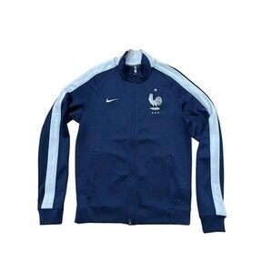 NIKE France Anthem Track Jacket Mens Size Small S 2014 FIFA World Cup N98 Blue